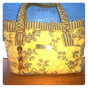 Isabella’s Journey Floral Petite Quilted Tote -Tan